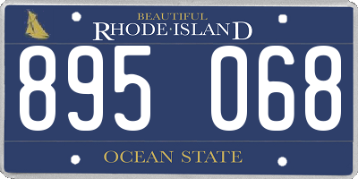 RI license plate 895068
