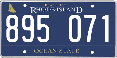 RI license plate 895071