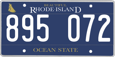 RI license plate 895072