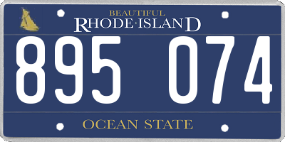 RI license plate 895074