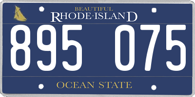 RI license plate 895075