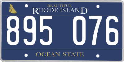 RI license plate 895076