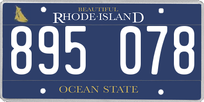 RI license plate 895078
