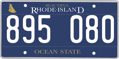 RI license plate 895080