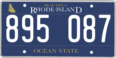 RI license plate 895087