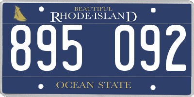 RI license plate 895092