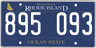 RI license plate 895093
