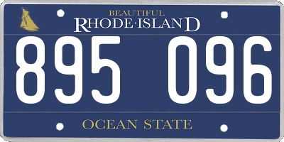 RI license plate 895096