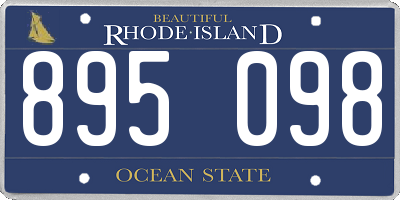 RI license plate 895098