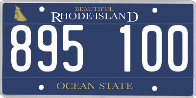 RI license plate 895100