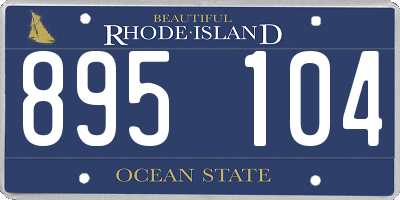 RI license plate 895104