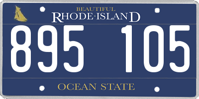 RI license plate 895105