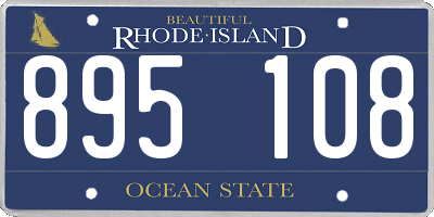 RI license plate 895108