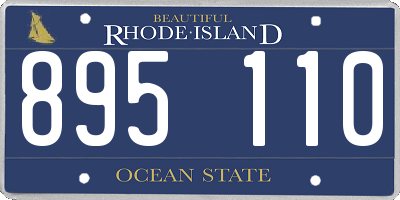RI license plate 895110