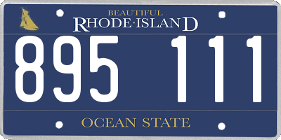 RI license plate 895111