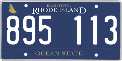 RI license plate 895113