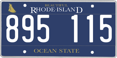 RI license plate 895115