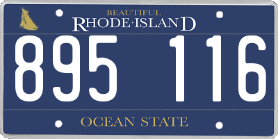 RI license plate 895116