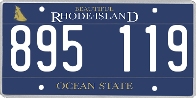 RI license plate 895119