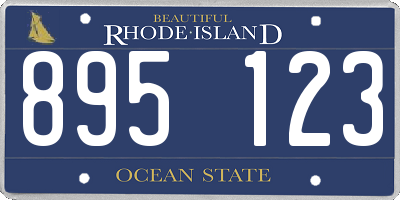 RI license plate 895123