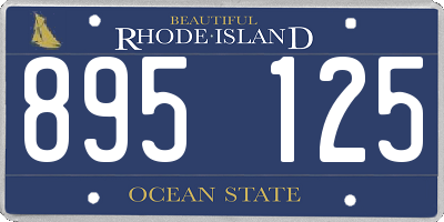 RI license plate 895125