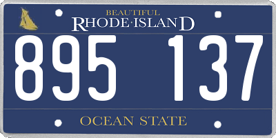 RI license plate 895137