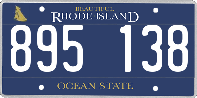 RI license plate 895138