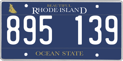 RI license plate 895139