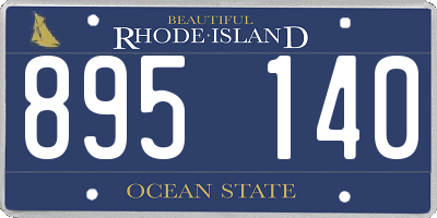 RI license plate 895140