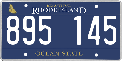 RI license plate 895145