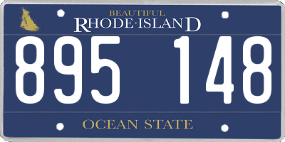 RI license plate 895148