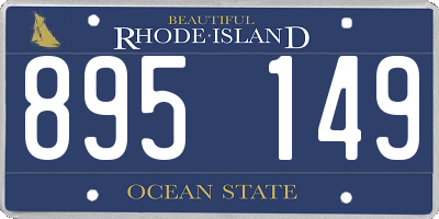 RI license plate 895149