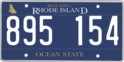 RI license plate 895154