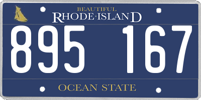 RI license plate 895167