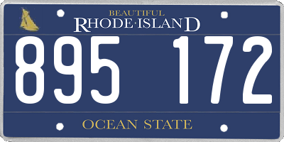 RI license plate 895172