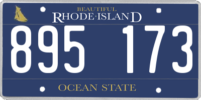 RI license plate 895173