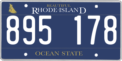 RI license plate 895178