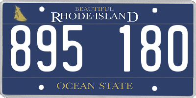 RI license plate 895180