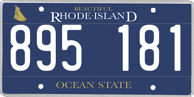 RI license plate 895181
