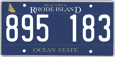 RI license plate 895183