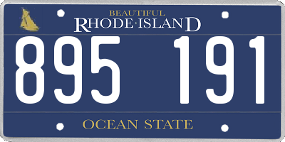 RI license plate 895191
