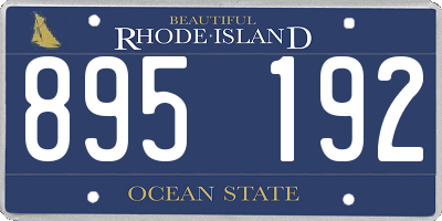 RI license plate 895192