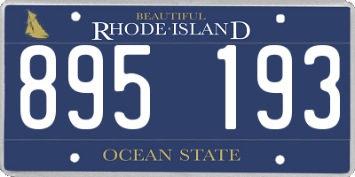 RI license plate 895193