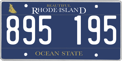 RI license plate 895195