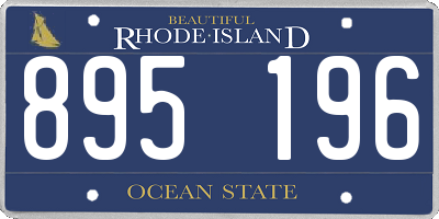 RI license plate 895196