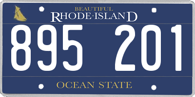 RI license plate 895201