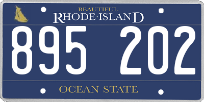 RI license plate 895202