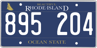 RI license plate 895204