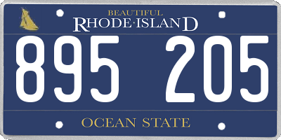 RI license plate 895205