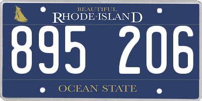 RI license plate 895206